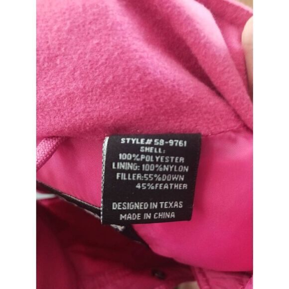 Powder river outfitters down puffer vest Barbie pink - Picture 4 of 4